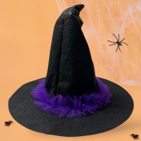 Cadı Şapkası Mor Tüllü Çocuk