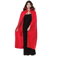 Kırmızı Uzun Pelerin Yetişkin