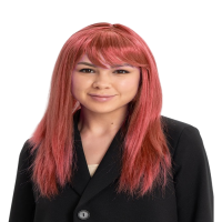 Kızıl Renk Parti Peruğu Uzun Saç