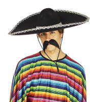 Meksika Şapkası Gümüş Şeritli Yetişkin