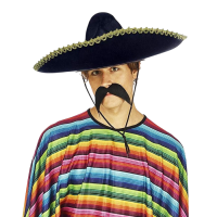 Meksika Şapkası Altın Şeritli Yetişkin