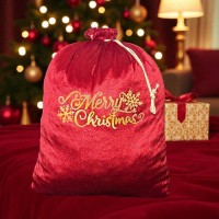 Baskılı Noel Baba Hediye Dağıtım Çuvalı 50x70