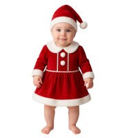 Bebek Noel Kostümü Kadife