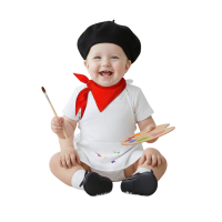 Ressam Şapka Fular Önlük Seti Bebek