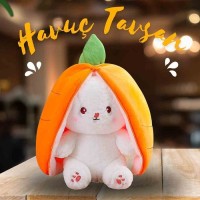Havuç Kulaklı Tavşan Peluş Oyuncak 25 cm