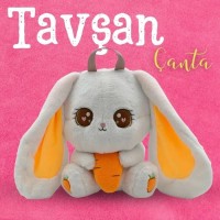Tavşan Peluş Çanta Oyuncak 40 cm