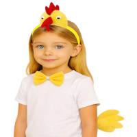 Horoz Tavuk Taç Papyon Kuyruk Seti