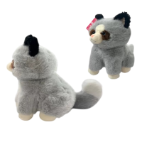 Sevimli Gri Kedi Peluş Oyuncak 25 cm