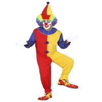 Kukuletalı Tulum Palyaço Kostümü Yetişkin