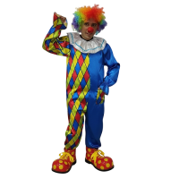 Renkli Baklava Desen Tulum Palyaço Kostümü Yetişkin