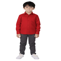 23 Nisan Okul Gösteri Uzun Kol Gömlek Kırmızı