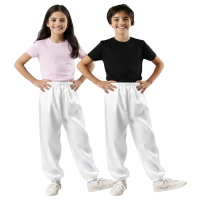 Yöresel Okul Gösteri Şalvarı Beyaz Saten Kız Erkek Uyumlu