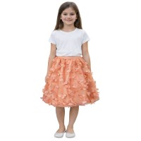Tüllü Gösteri Eteği Somon Renk Çocuk 