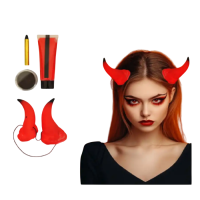 Halloween Şeytan Makyaj Seti