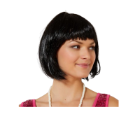 Siyah Renk Parti Peruğu Küt Saç