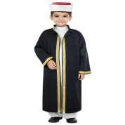 İmam Cübbesi ve Başlığı Siyah Çocuk 