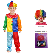 Palyaço Kostümü İkili Takım Çocuk Tam Takım