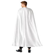 Halloween Parti Pelerini Beyaz Saten 140 cm