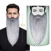 Mega Boy Takma Sakal Gri Renk 