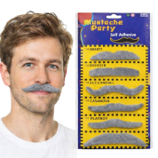 Gri Takma Bıyık 6'lı