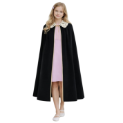 Kraliçe Pelerini Siyah Yetişkin