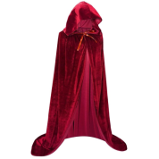 Kapüşonlu Kadife Pelerin Bordo Çocuk