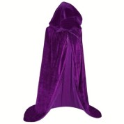Kapüşonlu Kadife Pelerin Mor Çocuk