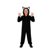Kedi Kostümü Siyah Çocuk 