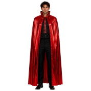 Kırmızı Renk Varak Halloween Drakula Pelerini