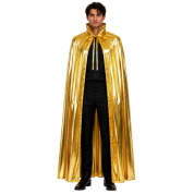 Altın Renk Varak Halloween Drakula Pelerini