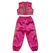 Yelek Şalvar Yöresel Set Pembe Çocuk