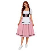 Oktoberfest Bavyera Alman Kostümü Pembe Bayan 