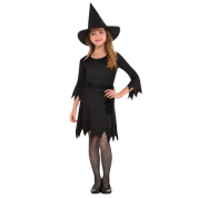 Halloween Cadı Kostümü Siyah Çocuk