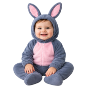 Tavşan Kostümü Gri Bebek