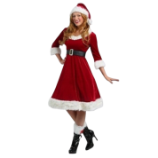 Yılbaşı Noel Elbisesi Kadife