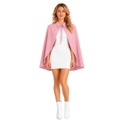Pembe Kısa Pelerin Yetişkin 100 cm