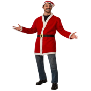 Noel Baba Ceket Şapka Kemer Set Polar