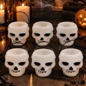 Halloween Kuru Kafa Şeker Kovası Mini İskelet Desenli 6'lı