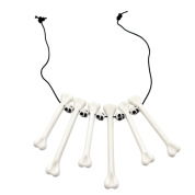 Halloween Kemik Kolye Kuru Kafa Boncuklu