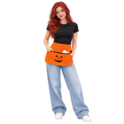 Halloween Belden Bağlamalı Kısa Garson Önlüğü Barista Cafe Önlüğü