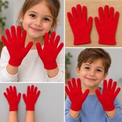 Kırmızı Renk Likralı Çocuk Gösteri Eldiveni