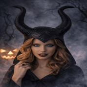 Maleficent Malefiz Boynuzlu Lateks Taç 30 cm