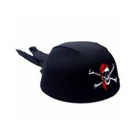Bandanalı Korsan Şapkası Siyah Yetişkin