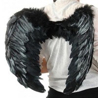 Melek Kanadı Siyah Renk Küçük Boy