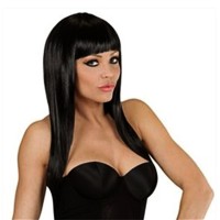 Siyah Renk Parti Peruğu Uzun Saç