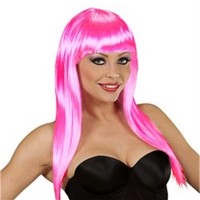 Pembe Renk Parti Peruğu Uzun Saç