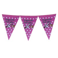 Hoş Geldin Bebeğim Pembe Flama