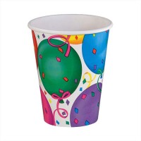 Balonlu Karton Bardak