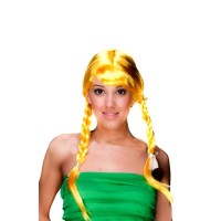 Oktoberfest Alman Peruk İnce Örgü Sarı Renk 