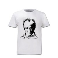 Atatürk Baskılı Beyaz Tişört Çocuk